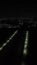 Vertical drone footage of deserted street at night
