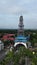 Vertical Drone Footage of Limboto Tower or Pakaya Tower in the Morning