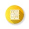 Vertical farm yellow flat design long shadow glyph icon