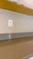 Vertical frame Gleaming brown countertop inside the kitchen of a new house