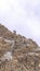 Vertical frame Rocky mountain terrain with steep and rugged slope in Provo Canyon Utah