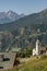 Vertical glimpse of Chamois, Aosta Valley, Italy, in the summer season