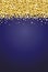 Vertical Gold Shimmer Sparkle on Royal Blue Background Vector 1