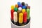 Vertical group of permanent markers.
