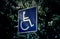 Vertical handicapped sign