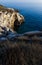 Vertical high angle shot of rocks in the Kamenjak coast in Istria, Croatia