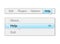 Vertical and horizontal menu with help item