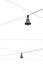 Vertical illustration of bell-shaped lamps hanging on ropes isolated on white background