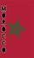 Vertical illustration of the flag of Morocco