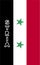 Vertical illustration of the flag of Syria