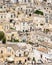 Vertical image of ancient typical houses in Matera old town (Sas