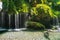 Vertical image of a beautiful scene of a waterfall with beautiful plants in Fontana Capello