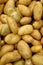 Vertical Image of Heap of Fresh Law Potatoes, Top View for Background