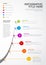 Vertical Infographic Timeline Template with pointers on the road