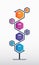 Vertical infographics or time line with 4 options. Development and growth of the business or technology. Timeline is made of