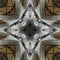 Vertical kaleidoscope pattern of a ceiling of a cathedral