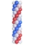 Vertical lienar balloon cluster, balloon column, celebration design element, 3d rendering