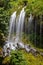 Vertical long exposure shot of the Mossbrae Falls in Dunsmuir