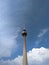 Vertical low-angle shot of the telecommunication tower in Berlin, Berliner Fernsehturm. Germany.