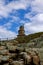 Vertical low angle shot of the Tower of Hercules in Spain captured during the daytime