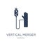 Vertical merger icon. Trendy flat vector Vertical merger icon on