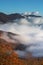 Vertical  of Mesmerizing Cloud Inversions Pounding Mill Overlook NC