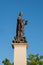 Vertical of the monument in memory of Alfred Lewis Jones in Liverpool, UK captured against the sky