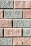 Vertical mosaic of decorative bricks