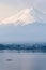 Vertical Mount Fuji fujisan from Kawaguchigo lake with Kayaking