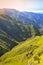 Vertical mountain landscape of Madeira island