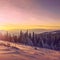 vertical  mountains winter landscape,  morning nature view  in mountains, Petros mount, Carpathians, Ukraine, Europe