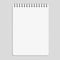 Vertical notebook - clean notepad mockup on transparent background