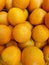 Vertical overhead shot of fresh oranges in a bunch - perfect for mobile