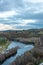 Vertical panoramic view from the walls of Puebla de Sanabria and the Tera River