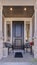 Vertical Path leading to front door of a residential house