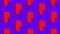 Vertical pattern of abstract isometric pixel pulsating heart.