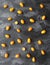 Vertical pattern of kumquat, acidic food, top