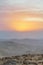 Vertical photo amazing red sunrise landscape in negev desert israel