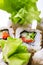 Vertical photo of vegitable roll