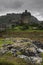 Vertical of the picturesque Scottish Castle of Eilean Donan