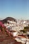 Vertical picturesque view of Frigiliana, Spain