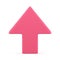 Vertical pink arrow statistic data increase profit growth positive dynamic trend 3d icon vector