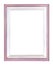 Vertical pink and white painted wood picture frame