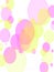 Vertical poster of circles or bubbles in pink and fluorescent yellow without background for copy-space. Transparent. Fresh idea