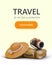 Vertical poster for tourism business advertising. Sale of tickets and tours