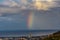 Vertical rainbow in the middle sea