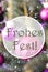 Vertical Rose Quartz Balls, Frohes Fest Means Merry Christmas