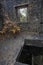 Vertical of ruins of the Darnley Grist Mill in Ontario, Canada