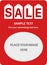 Vertical sale red banner.
