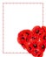 Vertical Script Frame Decorated with Large Poppy Heart.